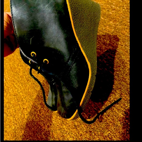 Sperry Top-Sider Harlow Brook Wedge Boot Chukka Booties Size 7 M Black Leather - Picture 1 of 6